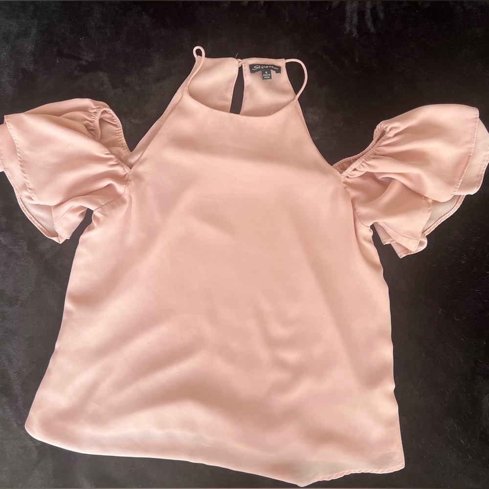 Shine Star Light Pink Size small Blouse